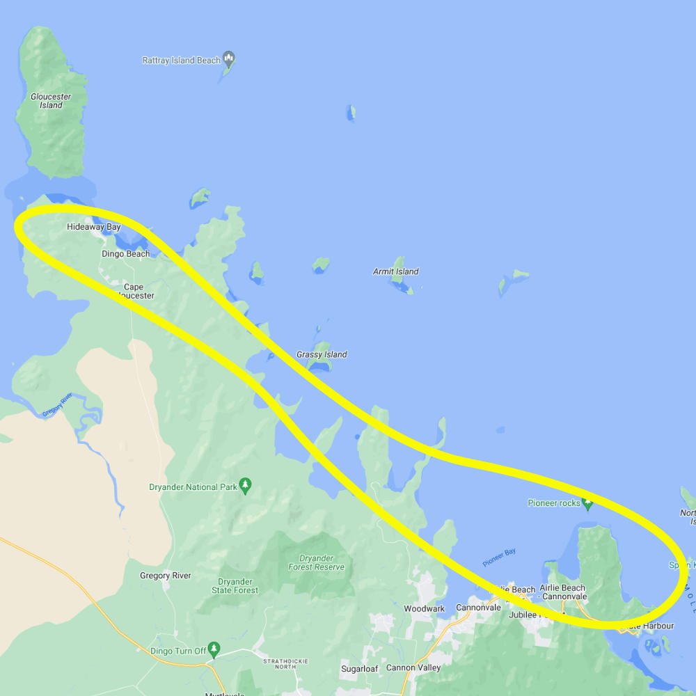 Cape Gloucester Getaway Map